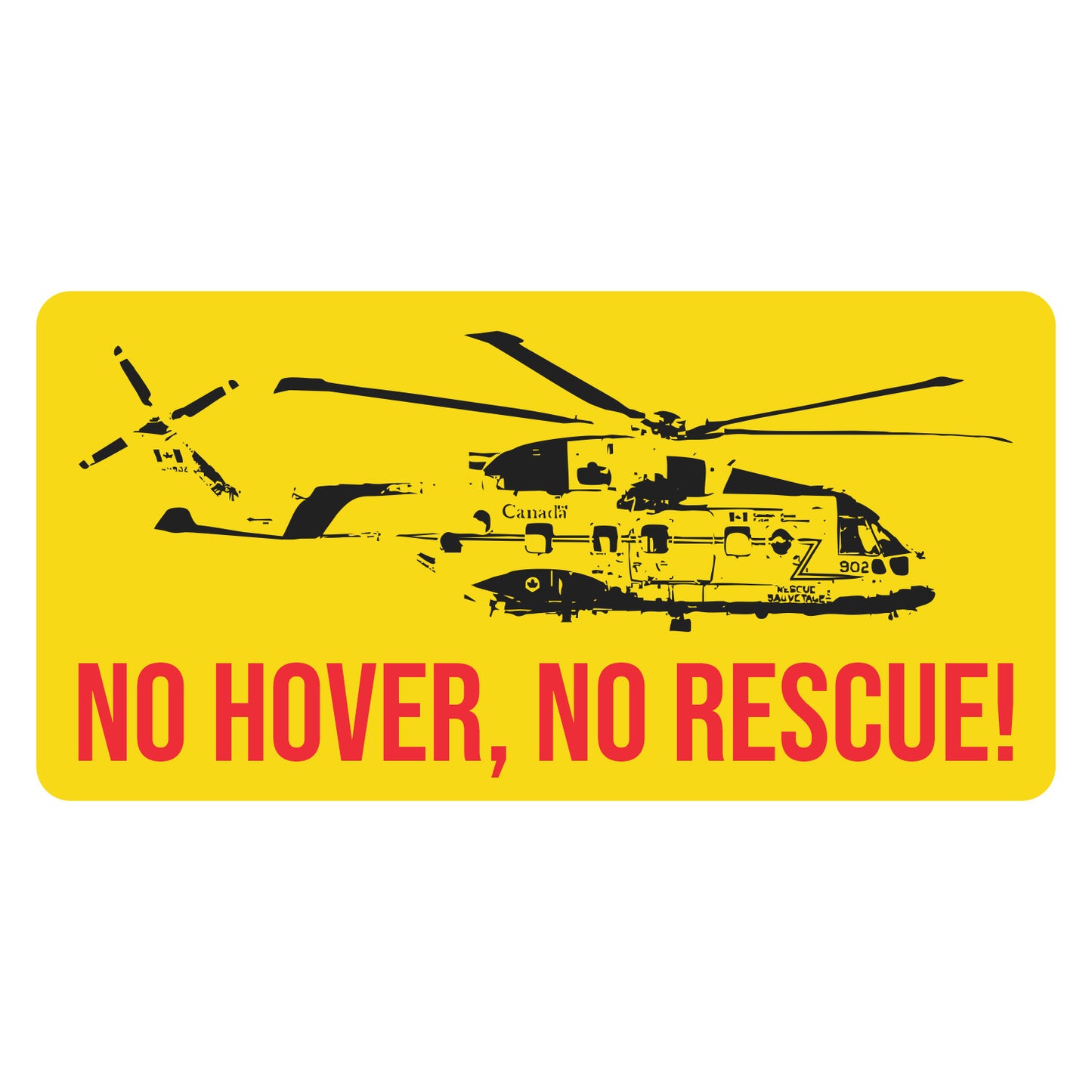 No over, No rescue! Sticker